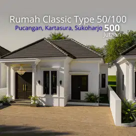 Jual Rumah Baru 500 Jutaan di Kartasura Solo, Type 50/100, SHM PBG