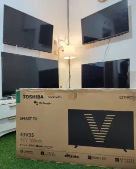 TOSHIBA ANDROID TV 43 INCH , LENGKAP FULLSET , Seperti Baru , LIKE NEW
