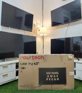 POLYTRON DIGITAL TV 43 INCH , LENGKAP FULLSET , Seperti Baru, LIKE NEW