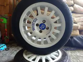 Velg sparco ring 15 4 pcs+1 ban serep,pcd 100x4 L7 ET38