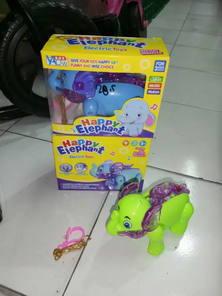 Mainan Anak Gajah Baterai