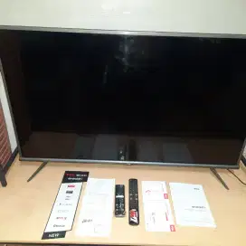 Jual tv led 43 inch android merk.TCl warna hitam model 43p8m