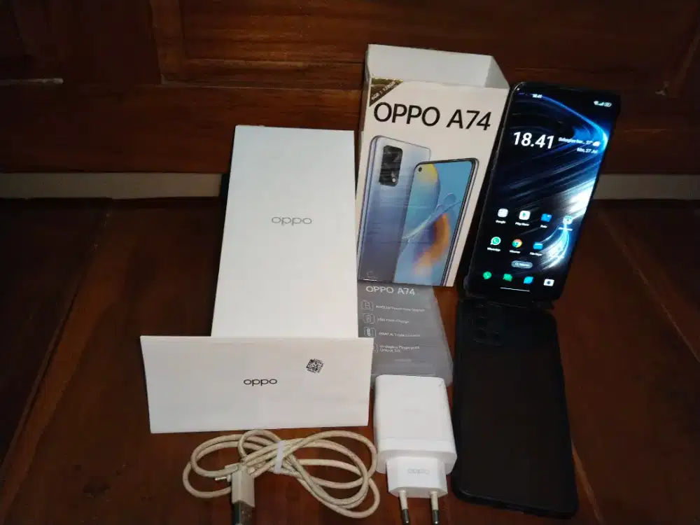 OPPO A74 Bekas Mulus Fullset – RAM 6/128GB, Baterai Awet