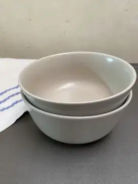 1 set isi 2 mangkok, matt abu-abu muda, Merk Ikea