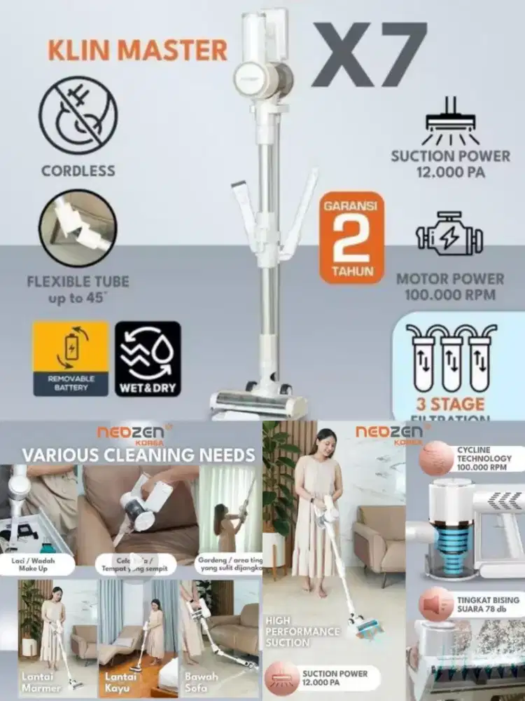 Cordless vacuum cleaner X7