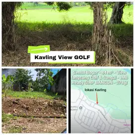Kavling Pemandangan depan Lapangan GOLF dan SUNGAI Sentul . SIAP BANGUN - IMB READY