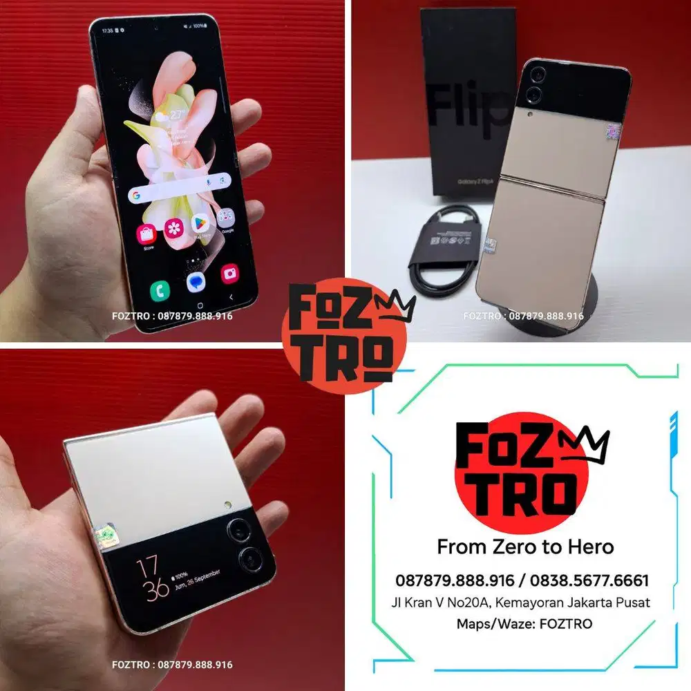 Samsung Galaxy Z Flip 4 Fullset RESMI 8/256GB NO MINUS