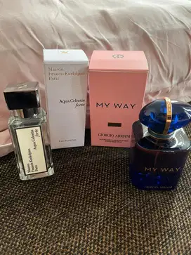 parfum my way giorgio armani dan MFK aqua celestia forte