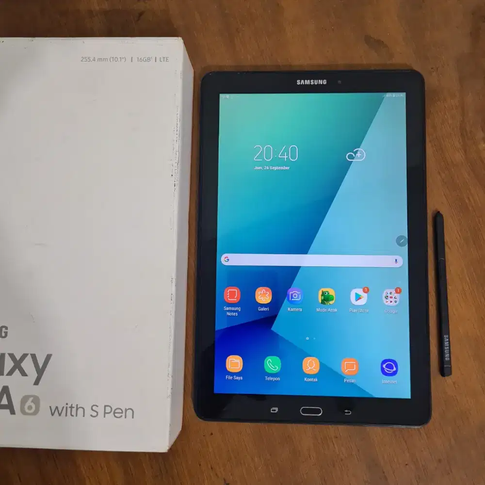 Samsung Tab A6 With S Pen 3/16 10.1 SM-P585Y Second mulus Lengkap