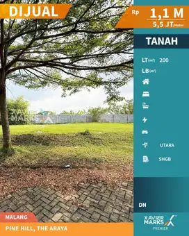 Tanah Kavling Di Cluster Pine Hill, The Araya Malang