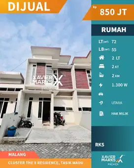 Rumah 2 Lantai Di Cluster Tasik Madu Lowokwaru Malang Kota