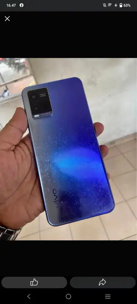 Vivo y21 ram 4/64 HP+kabel casan aja