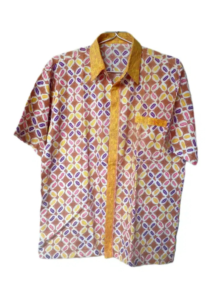 Baju kemeja hem branded size XL/L second murah
