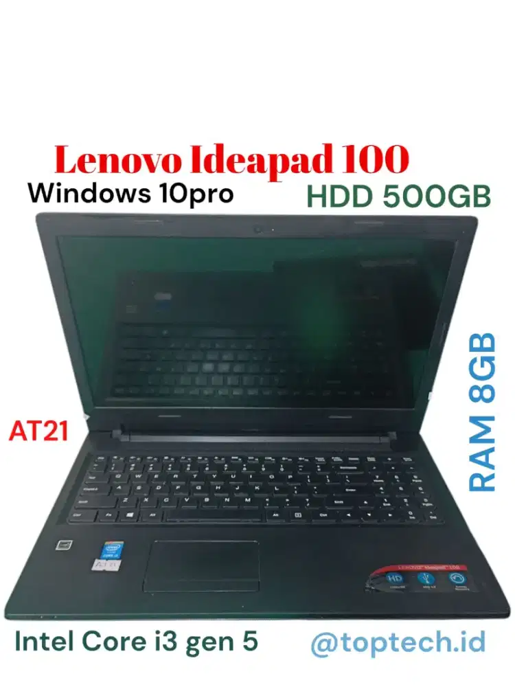 Laptop Lenovo Ideapad Hitam Ram 8GB icore i3