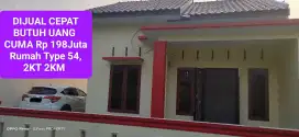 Dijual Rumah Cantik Type 54 2KT 2KM Dijual Cepat Butuh Uang bawahpasar