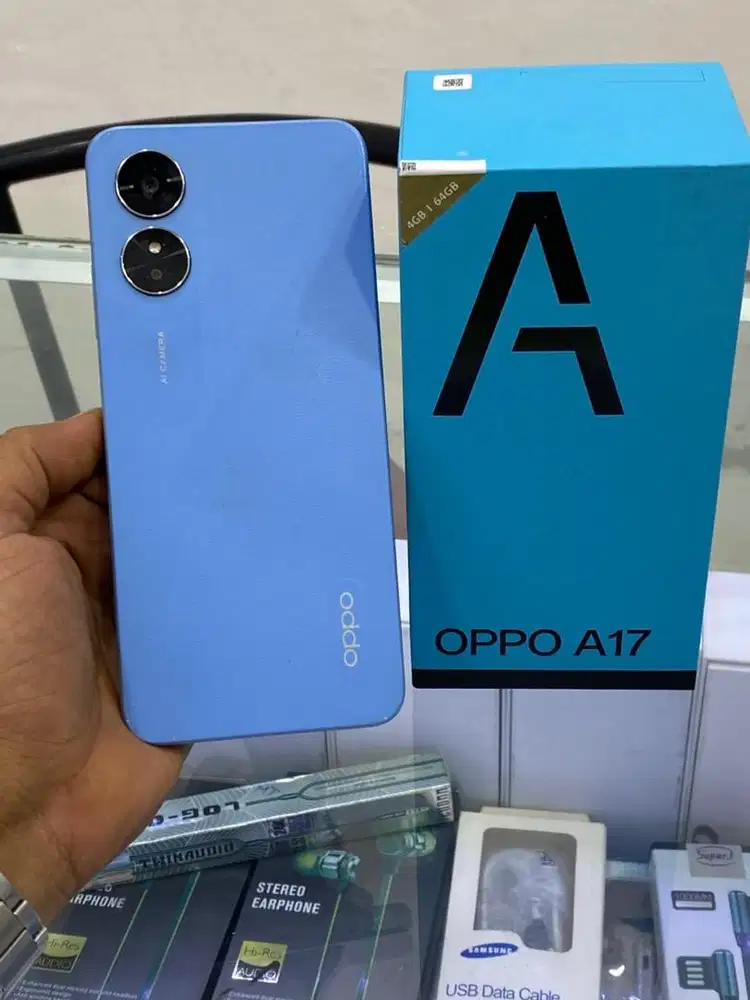 Oppo A17 4/64 second resmi fullset