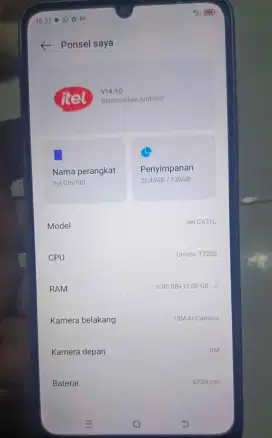 Itel city 100 ram 6/128