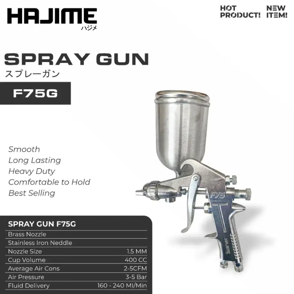 Spraygun cat F75 tabung atas spray gun