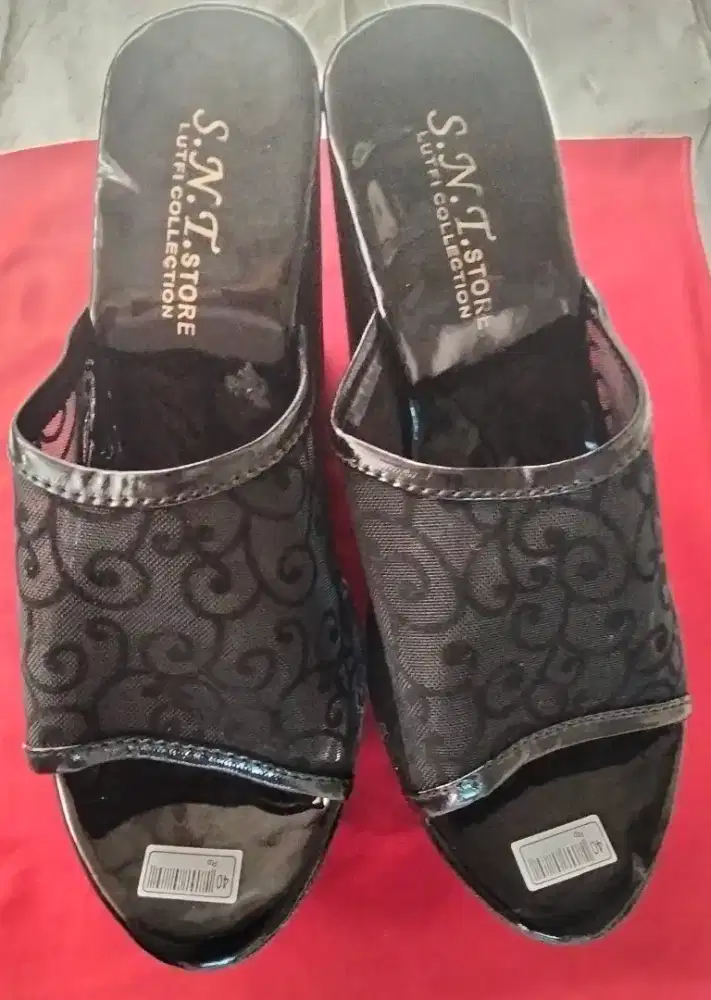 Sandal tinggi 10cm.size39/40.rimgan.simple.nyaman d kaki