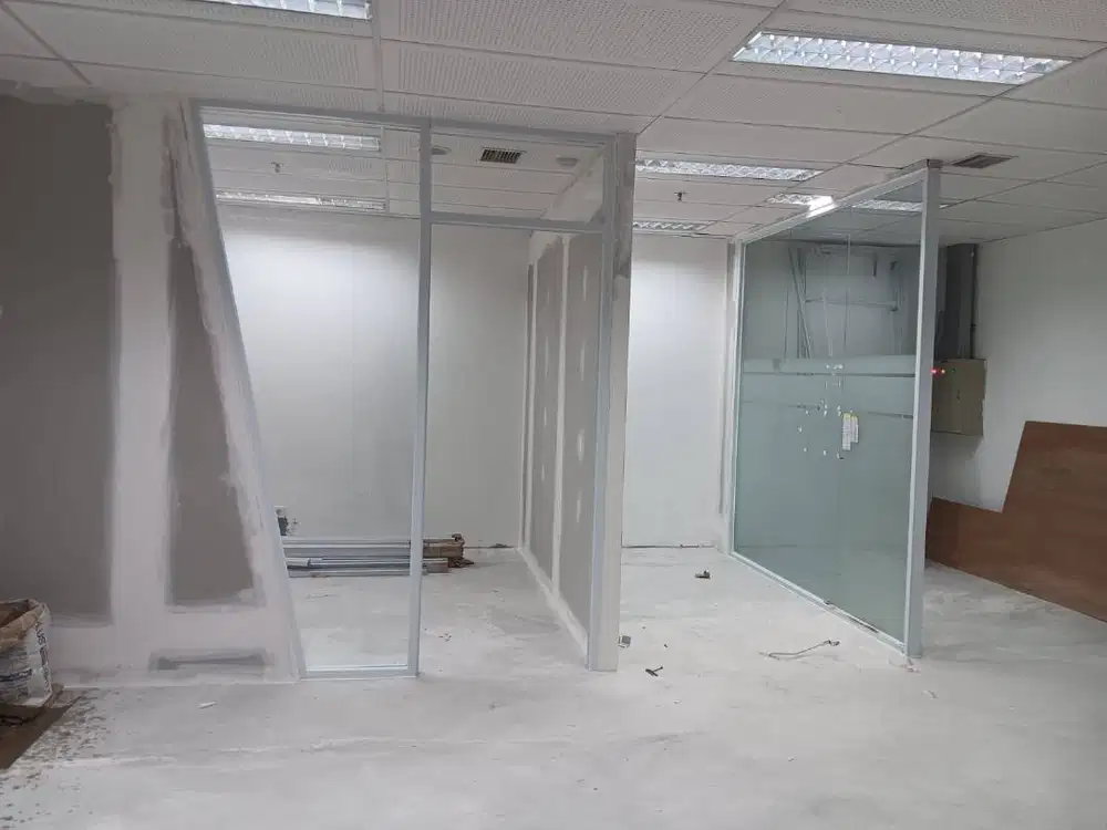 Pasang Kusen AluminiuN + Pintu k+ Jendela + Partisi Gypsum