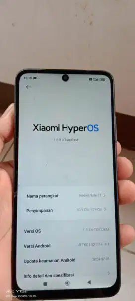 Redmi not. 11.  6+6/128. Mnus gantian lcd sma retak dpan blakang