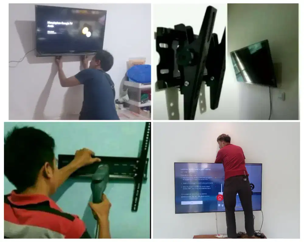 Pasangkan bracket dan Braket plus pasang terima rapih