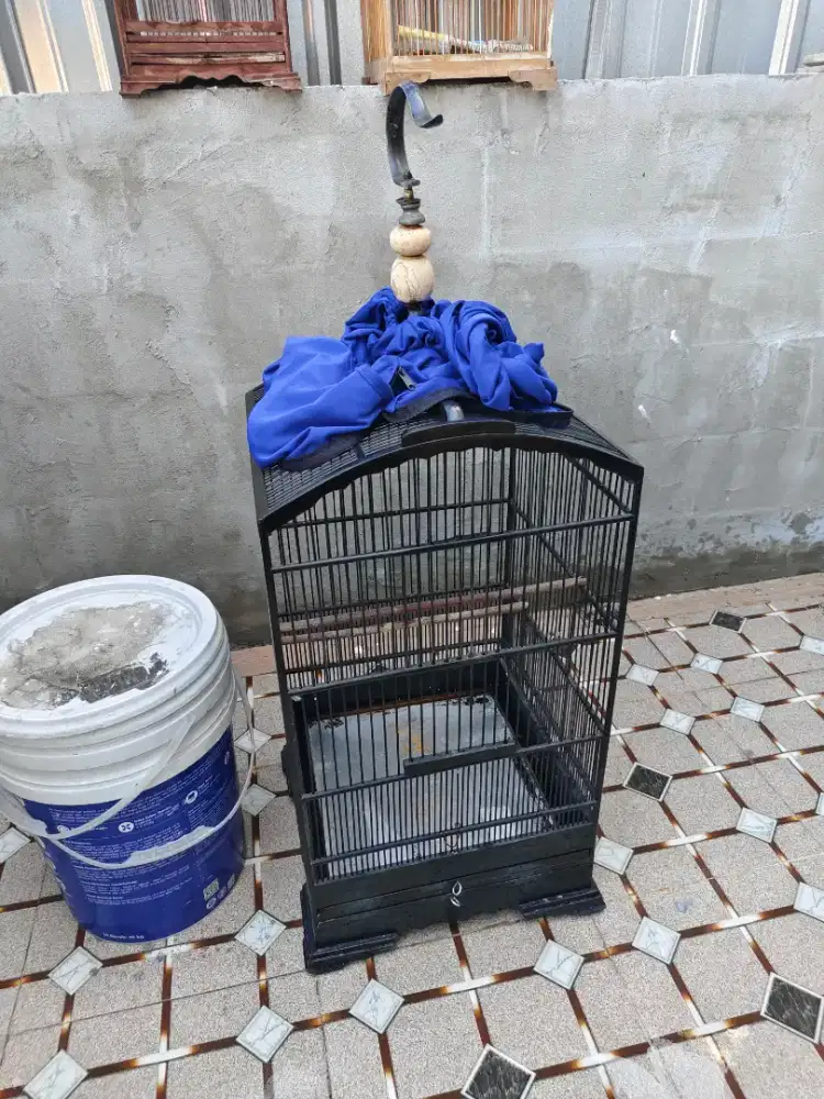 Sangkar burung ukuran 40 full set kerodong siap pakai