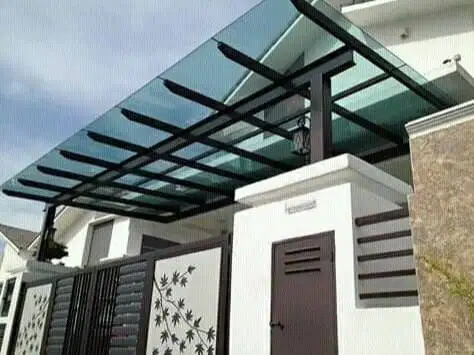 gambar kanopi kaca tempered