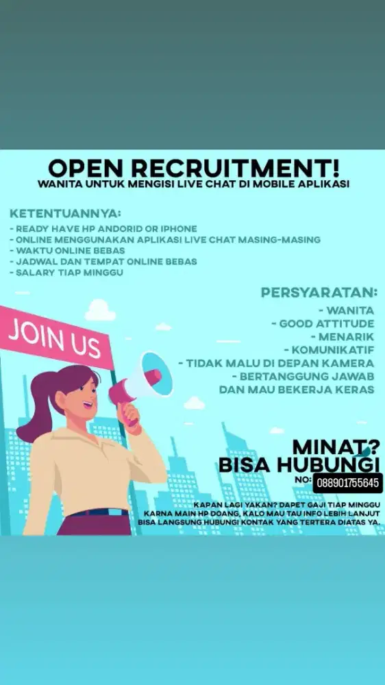 Kerja lewat hp dan bisa berpenghasilan