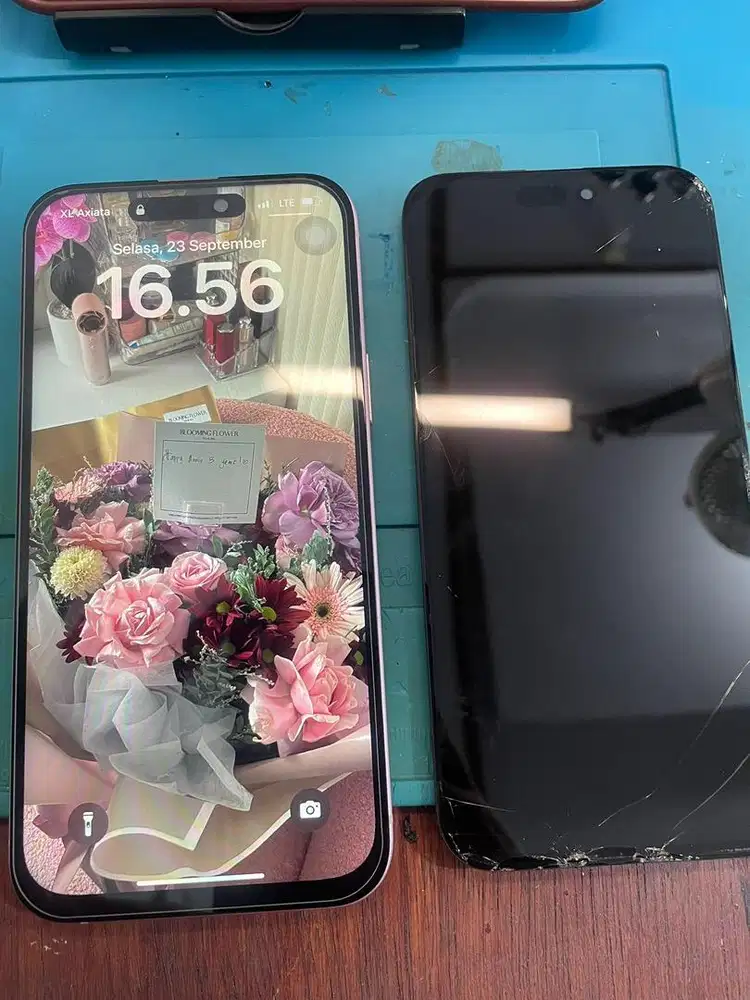 Ganti lcd iphone 15+ bergaransi