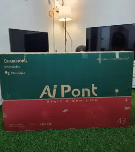 CHANGHONG ANDROID TV 43 INCH , LENGKAP FULLSET , Seperti Baru LIKE NEW
