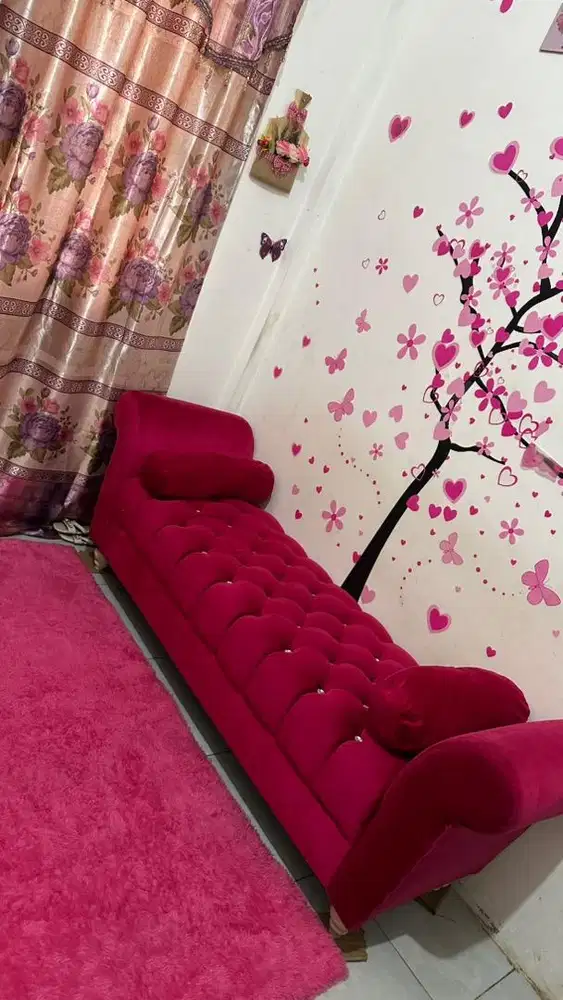 Sofa pink cantik