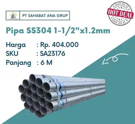 Pipa SS304 1-1/2x1.2mm