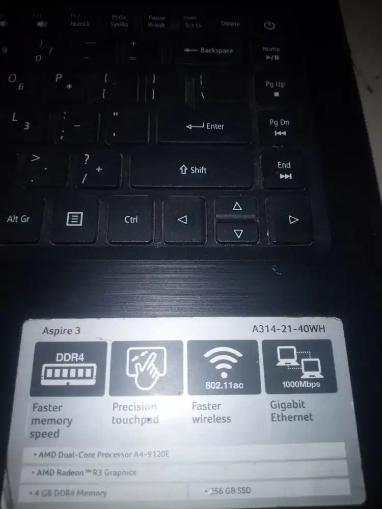 Laptop ACER A314-21-40WH / bisa TT Hp