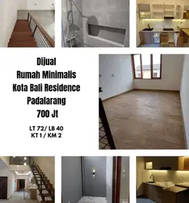 Termurah! Rumah Minimalis di Kota Bali Residence Padalarang