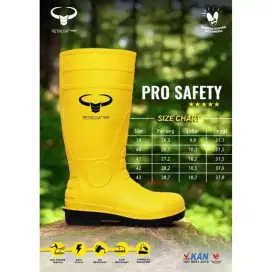 Sepatu Boots PETROVA PRO Safety Kuning – Ujung Besi / Steel Toe - 39