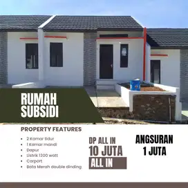 Rumah subsidi angsuran flat Dp ringan