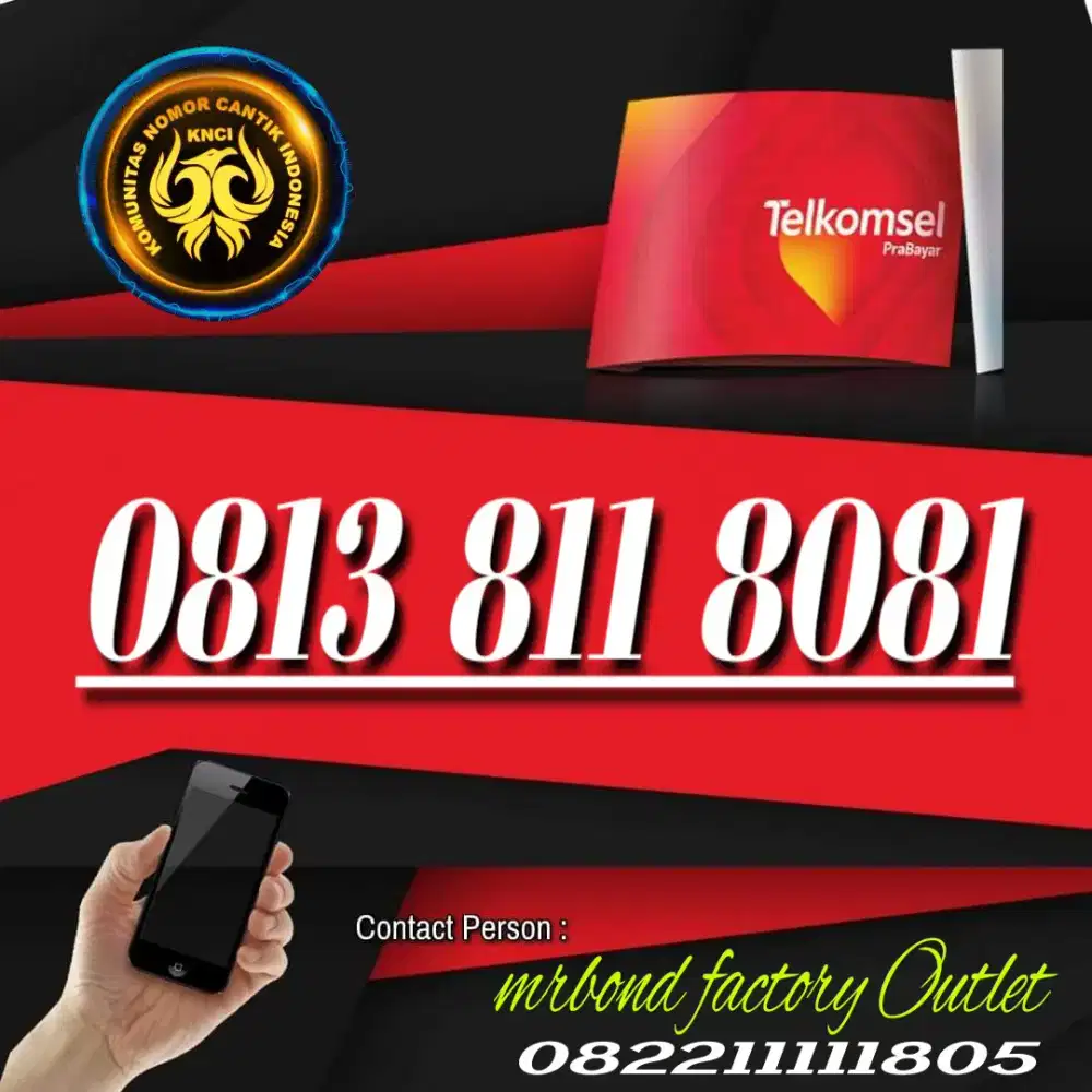 NOMOR CANTIK SIMPATI 11 DIGIT NEW SERIES 8081 BOBI