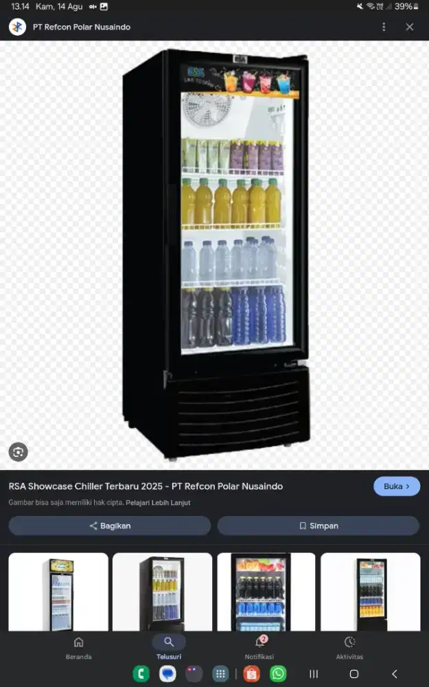 Chiller showcase RSA 180liter