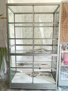 Paket 2 Etalase kaca stenlis besar