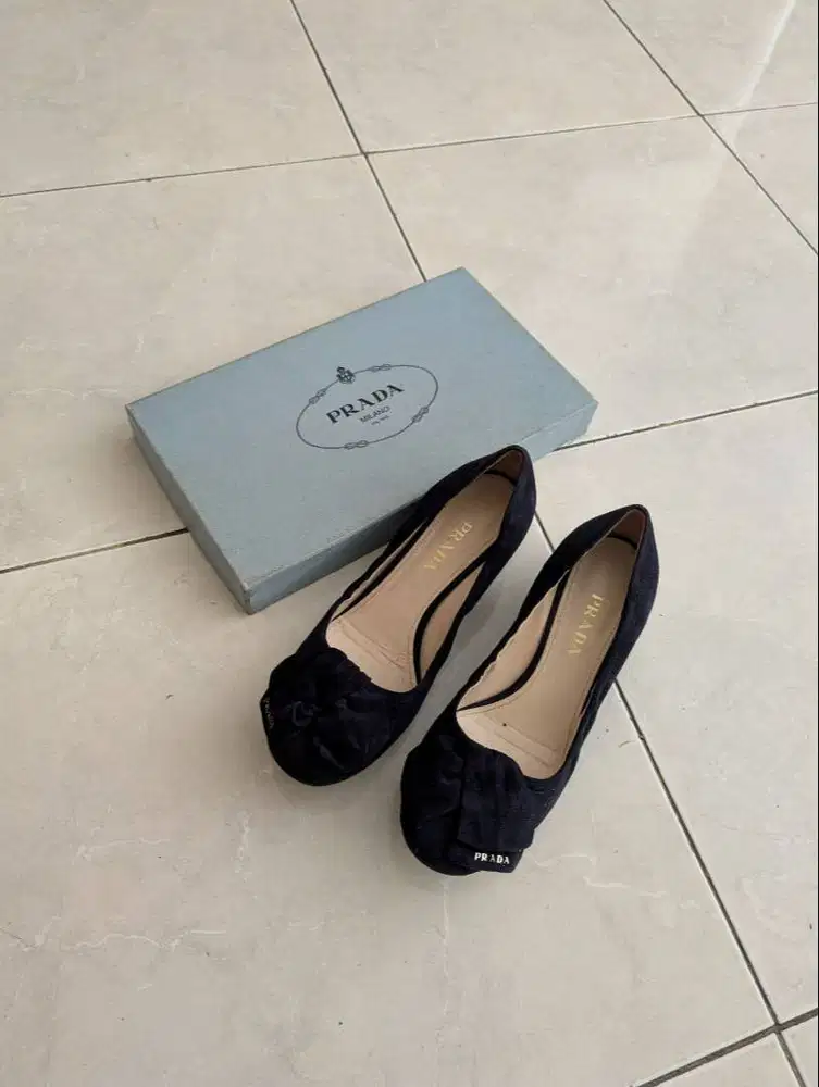 PRADA Pumps Heel Suede Sz. 38 1/2
