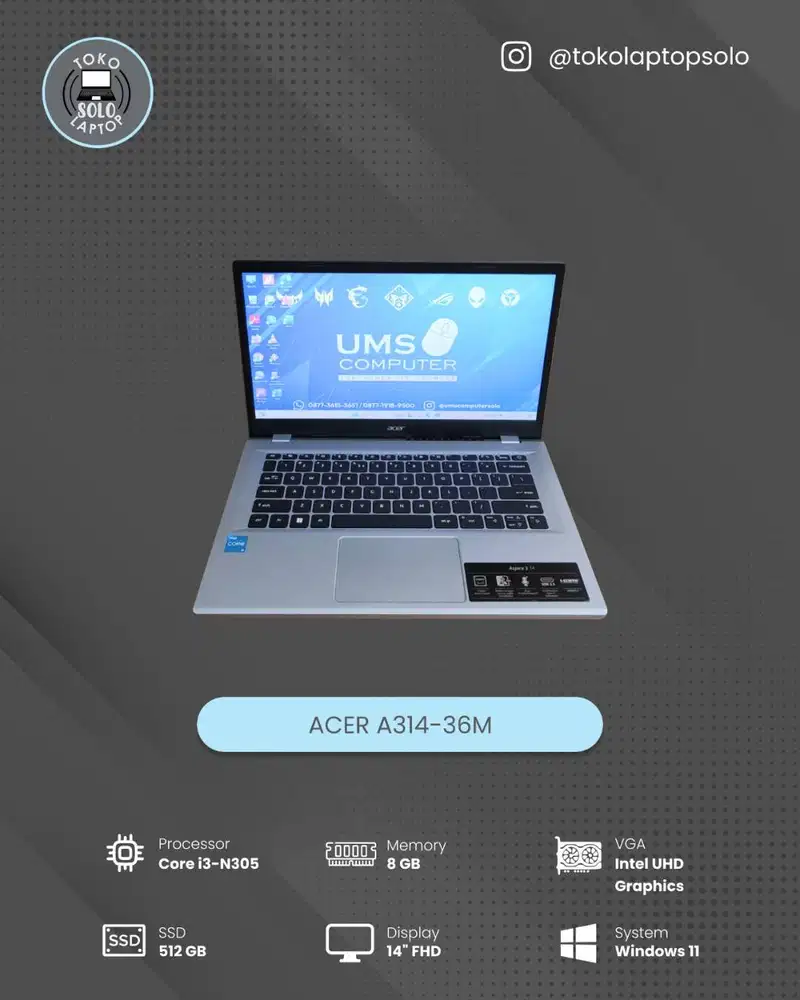 ACER ES1-432 INTEL N3350 RAM 6GB SSD 128GB NORMAL