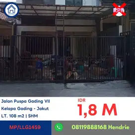 MP/LLG1459 LELANG 2 OKTOBER 2025. rumah jl puspa gading VII no 23, kel pegangsaan dua, kec kelapa gading, jakarta utara