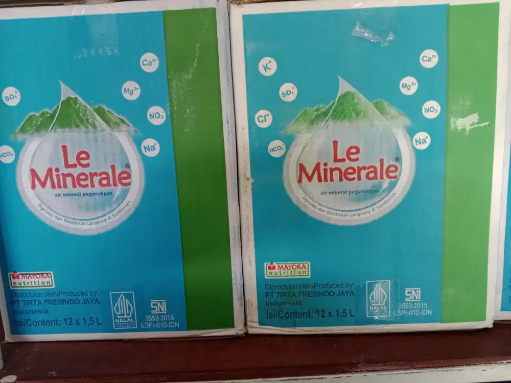 JUAL LE MINERALE dan AQUA PER KARTON DAN GALON