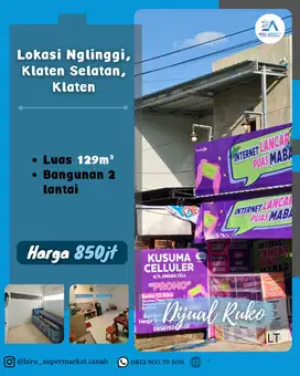 Ruko 2 Lantai Lokasi nglinggi Klaten Selatan