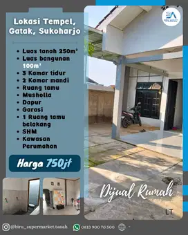 Rumah Dekat Stasiun Gawok Sukoharjo