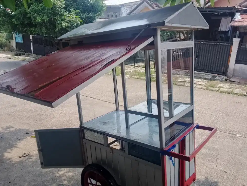 Jual gerobak bekas usaha ayam geprek
