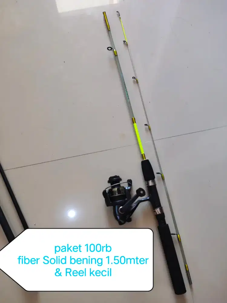 joran pancing Murah fiber Solid 1.50 Meter Sambung dua