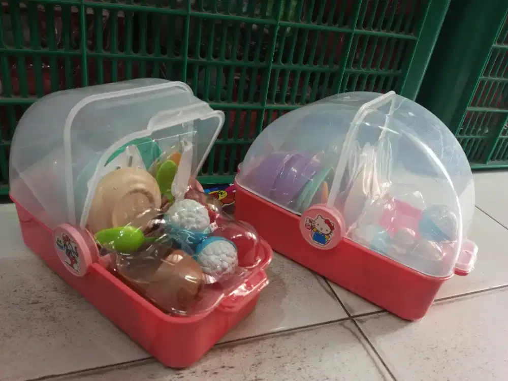 Mainan anak rak masak set