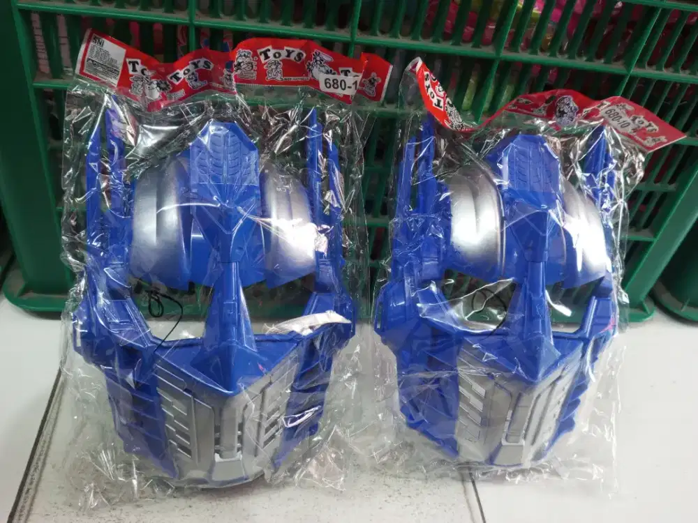 Mainan anak topeng Transformers plastik